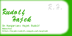 rudolf hajek business card